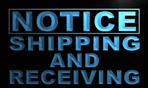 Notice Shipping and Receiving Neon Light Sign